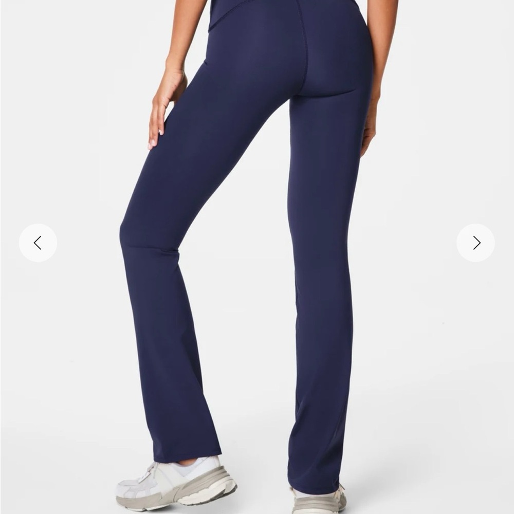 SPANX Navy High-Rise Flare Leggings